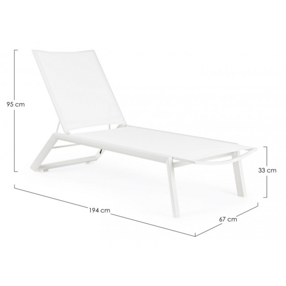Bizzotto CRUISE WHITE GK50 ШЕЗЛОНГ Bizzotto CRUISE WHITE GK50 ШЕЗЛОНГ