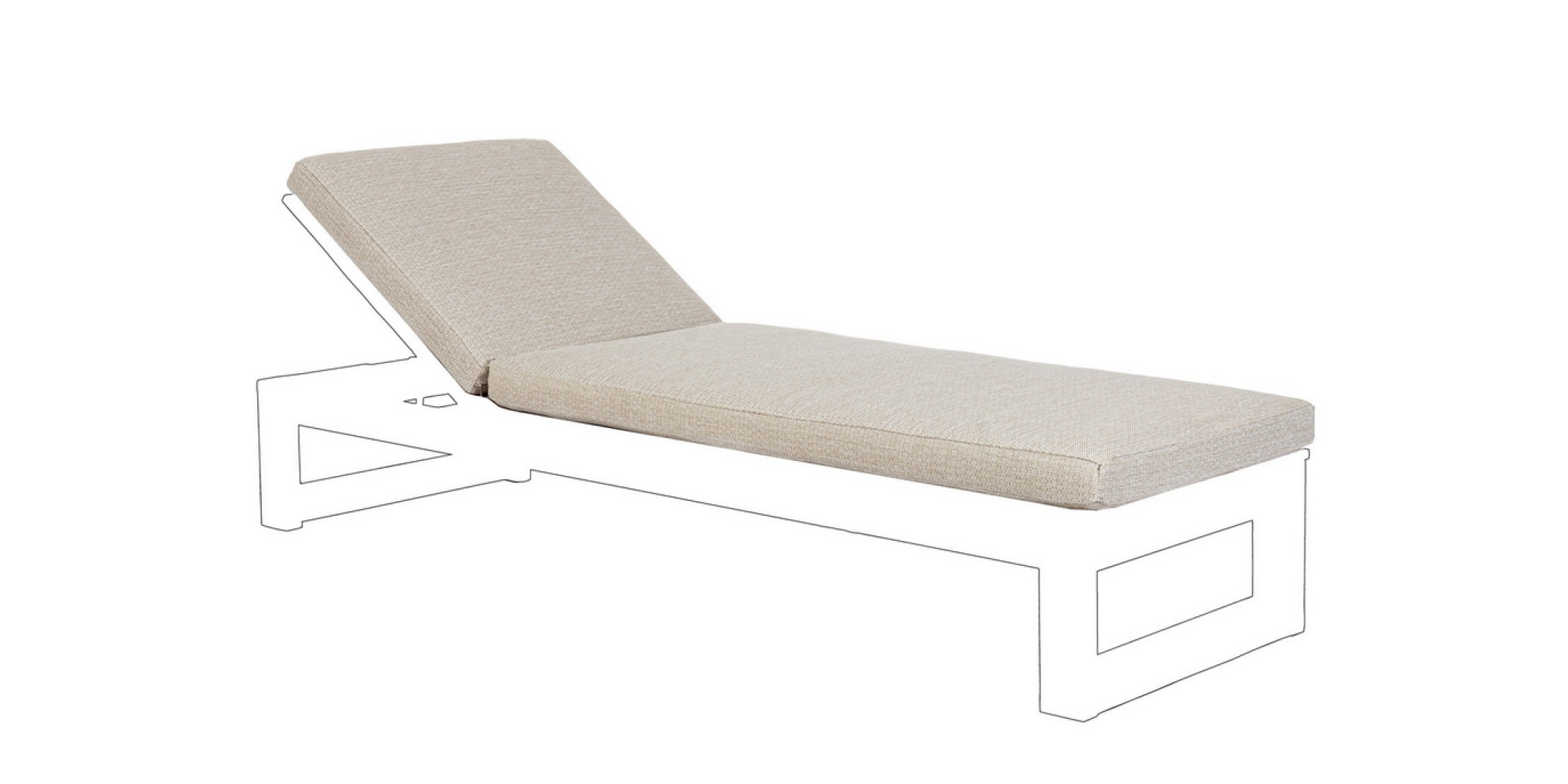 Homemotion HONOLULU CUSHION FOR SINGLE/PLUS SUNBED